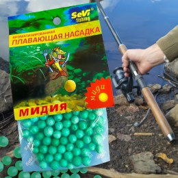 Рибацька ароматизована плавуча насадка з пінопласту SEVI Fishing Мідії