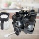 Органайзер для специй Spice Rack Set TGL-029, 4 в 1 с ложками и крышками, стеклянные емкости с подставкой (AMN)