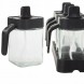 Органайзер для специй Spice Rack Set TGL-029, 4 в 1 с ложками и крышками, стеклянные емкости с подставкой (AMN)