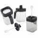 Органайзер для специй Spice Rack Set TGL-029, 4 в 1 с ложками и крышками, стеклянные емкости с подставкой (AMN)