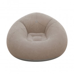 Надувное кресло-пуф Inflatable Sofa KR-11024, 110×110×85 см, до 150 кг, Серый (AMN)
