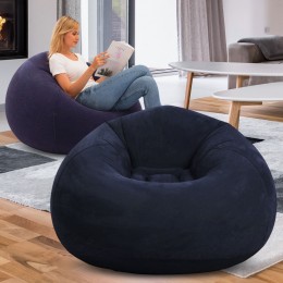 Надувное кресло-пуф Inflatable Sofa KR-11024, 110×110×85 см, до 150 кг, Фиолетовый (AMN)