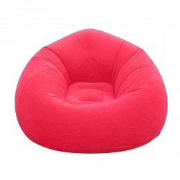 Надувное кресло-пуф Inflatable Sofa KR-11024, 110×110×85 см, до 150 кг, Малиновый (AMN)