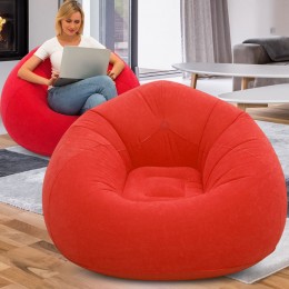 Надувное кресло-пуф Inflatable Sofa KR-11024, 110×110×85 см, до 150 кг, Красный (AMN)