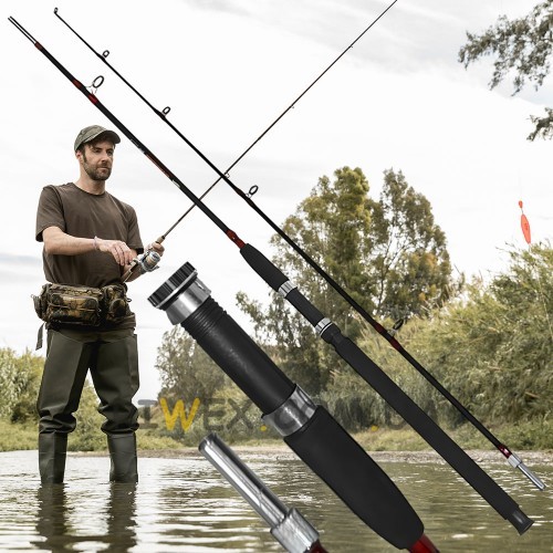 Спиннинг Crocodile 2709702 (Крокодил) со скруткой 2,10 м 100-250 г Черный-красный