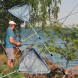 Телескопический крепкий треугольный рыболовный подсак для рыбы 2 секции 39х39см 1.7 м