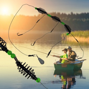 Снасть “Супер-Карась” з трьома годівничками та гачками, з грузиком