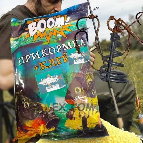Підгодовування для риби прикормка BOOM клей 900г Плотва-Тарань