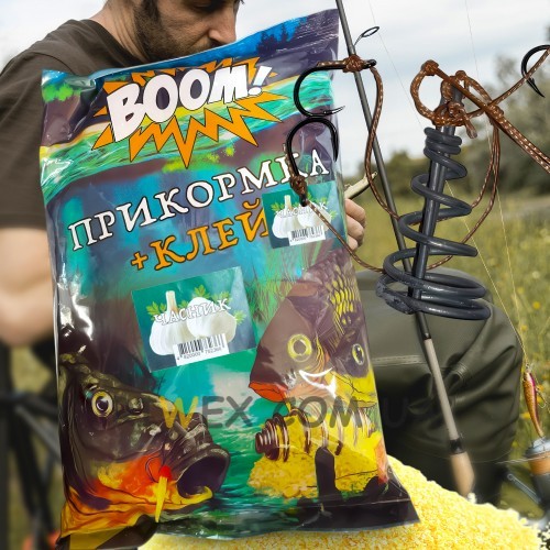Підгодовування для риби прикормка BOOM клей 900г Часник