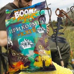 Підгодовування для риби прикормка BOOM клей 900г Макуха