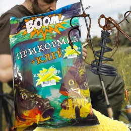 Підгодовування для риби прикормка BOOM клей 900г Кукурудза