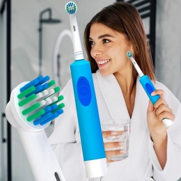 Портативна електрична ефективна зубна щітка, що обертається Rotary HL198A 3+ Блакитний (AX)