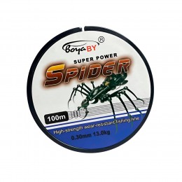 Универсальная крепкая леска для удочки для рыбалки boyaBY Spider 100м, 0,3 мм, 13 кг (998)