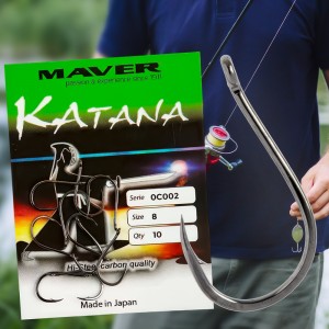 Рибацький гачок з високовуглецевої сталі для вудки Katana