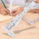 Портативный пластиковый обычный механический штангенциркуль с глубиномером 1923 150мм (JS)
