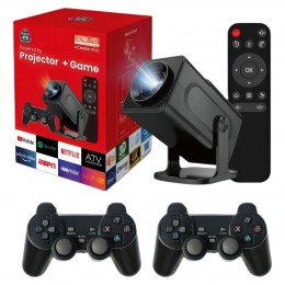 Игровой мульти-проектор HCS350 PRO с джойстиками + пульт управления 36000 игр Черный