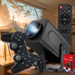 Игровой мульти-проектор HCS350 PRO с джойстиками + пульт управления 36000 игр Черный