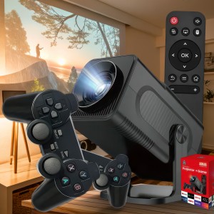 Ігровий мульти-проектор HCS350 PRO з джойстиками + пульт керування 36000 ігор Чорний