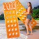 Одноместный надувной пляжный матрас с подушкой для плавания и подстаканниками Intex 58890 Оранжевый