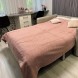 Двоспальний плед-покривало бавовна Lisa стільники «Затишок» 230*200 см Рожевий (ВОТ)