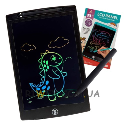 Планшет графический для рисования, заметок 1301 LCD Writing 13", Черный  (AX)