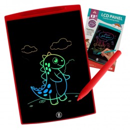Планшет графический для рисования, заметок 1301 LCD Writing 13", Красный  (AX)