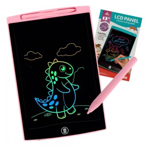 Планшет графічний для малювання, нотаток 1301 LCD Writing 13", Рожевий  (AX)