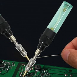 Газовий компактний паяльник HT-F01/1381 (120W)  температура від 100 °C до 1300 °C, Зелений (JS)