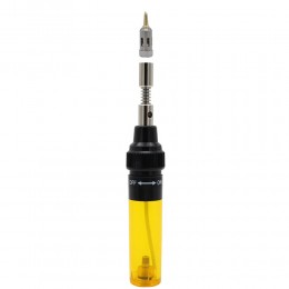 Газовий компактний паяльник HT-F01/1381 (120W)  температура від 100 °C до 1300 °C, Жовтий (JS)