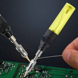 Газовий компактний паяльник HT-F01/1381 (120W)  температура від 100 °C до 1300 °C, Жовтий (JS)