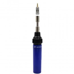 Газовий компактний паяльник HT-F01/1381 (120W)  температура від 100 °C до 1300 °C, Синій (JS)