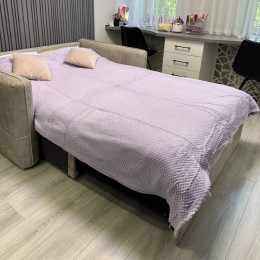 Двоспальний плед-покривало бавовна Lisa стільники «Затишок» 230*200 см Бузковий (ВОТ)