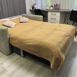 Двоспальний плед-покривало бавовна Lisa стільники «Затишок» 230*200 см Персиковий (ВОТ)
