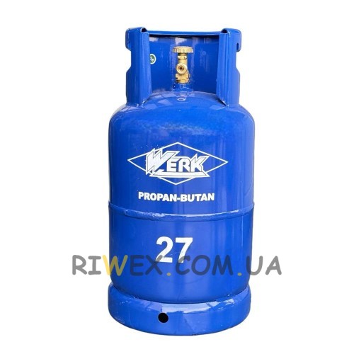 Металлический бытовой баллон 1640 Werk газовый 27л (JS)