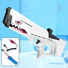 Дитячий іграшковий акумуляторний водяний бластер Waterblaster Shark C2030 Білий