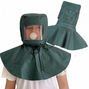 Защитная пескоструйная маска капюшон 360 °, водонепроницаемая маска для распыления красок 1600 (JS)