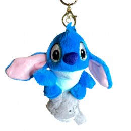 Детская интерактивная мягкая игрушка-брелок со встроенным механизмом Stitch летает 13 см. 8162 Синий (AX)