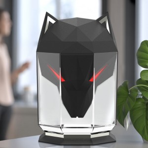 Настільний електричний компактний аромадифузор-зволожувач повітря у вигляді голови вовка 650 мл 5295 (205) Настільний електричний компактний аромадифузор-зволожувач повітря у вигляді голови вовка 650 мл 5295 (205)