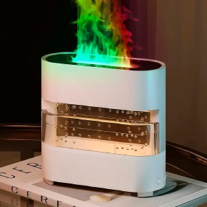 Декоративный настольный увлажнитель воздуха с имитацией капель дождя и пламени LY-650 (205)
