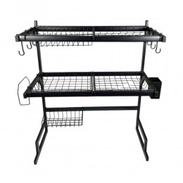 Кухонна металева полиця-органайзер Kitchen Rack 75×65×33 см, встановлення на раковину (AMN)