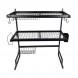 Кухонна металева полиця-органайзер Kitchen Rack 75×65×33 см, встановлення на раковину (AMN)