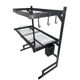 Кухонна металева полиця-органайзер Kitchen Rack 75×65×33 см, встановлення на раковину (AMN)