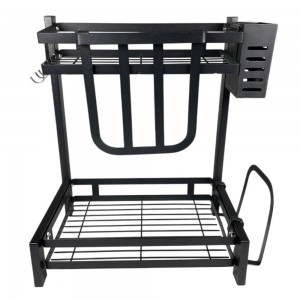 Кухонная металлическая полка-органайзер Kitchen Rack 39х32х21 см, установка на раковину (AMN)
