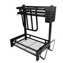 Кухонна металева полиця-органайзер Kitchen Rack 39х32х21см, встановлення на раковину (AMN)