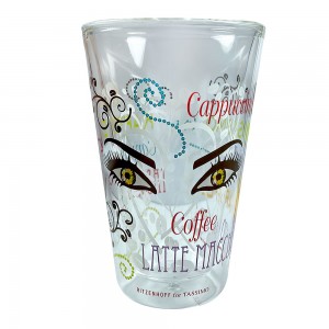Набір скляних стаканчиків із подвійними стінками Glass Ware Coffe Cappuccino (4 шт. по 300 мл)