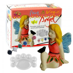 Розвиваючий набір для творчості Керамічне Янголятко-скарбничка для розфарбовування (NI)