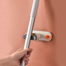 Компактный настенный универсальный держатель органайзер для швабр и щеток Белый (205)