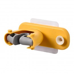 Компактный настенный универсальный держатель органайзер для швабр и щеток Желтый (205)