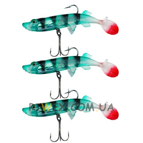 Универсальная силиконовая маленькая приманка Jaixing Soft Lures 15.2g, 10см, 3 шт, цвет 096