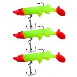 Універсальна силіконова маленька приманка Jaixing Soft Lures 15.2g, 10см, 3 шт, колір 034